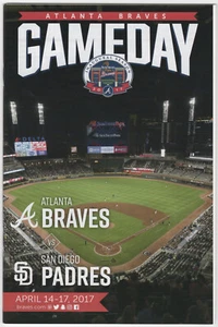 Atlanta Braves GameDay April 14-17, 2017 Issue vs. San Diego Padres SunTrust - Picture 1 of 2
