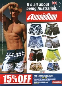 2007 PRINT AD - AUSSIE BUM SWIMWEAR BOARD SHORTS AD - SEXY  MUSCLES GAY INTEREST - Picture 1 of 1
