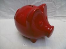 ancienne tirelire forme de cochon rouge made in Germany Allemagne (réf AR48)