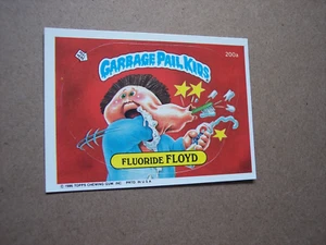 1986 Garbage Pail Kids series 5 Fluoride Floyd Die Cut ERROR 200a GPK OS5 NM - Imagen 1 de 3