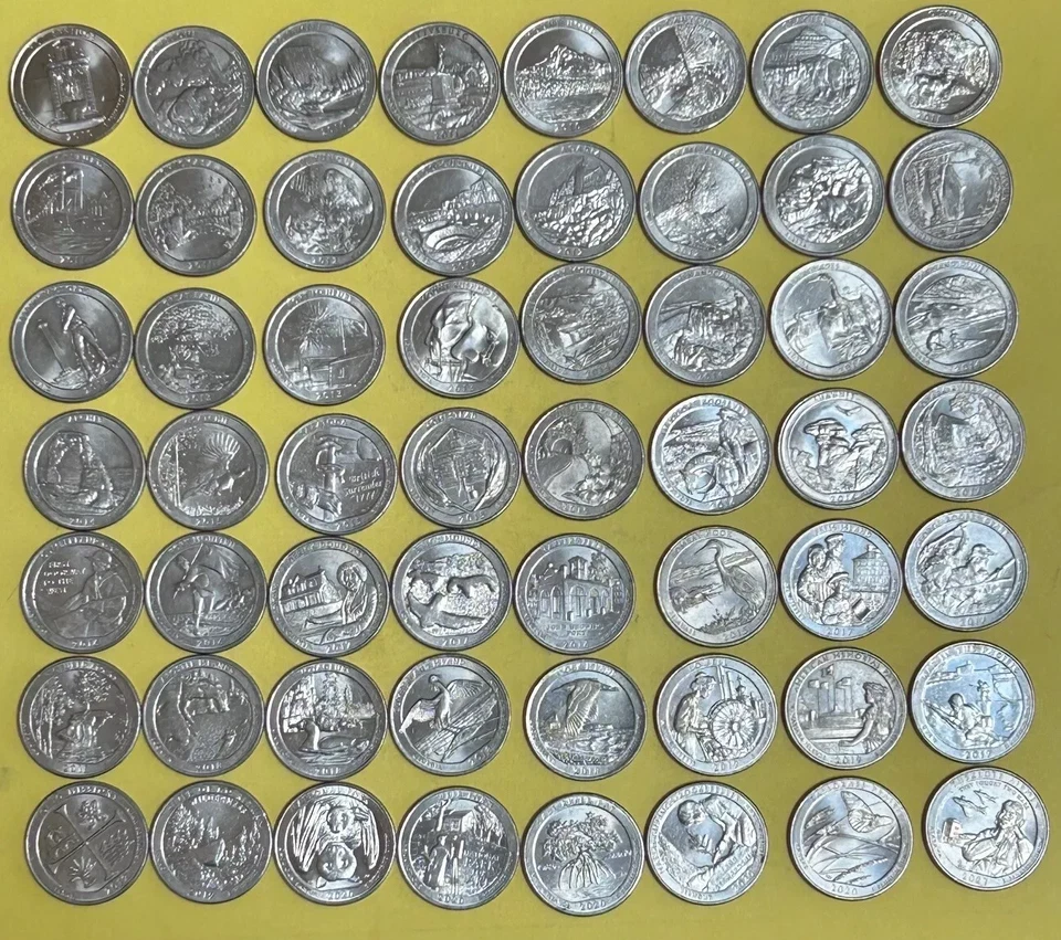 U.S. National Parks & Territories Quarter Set - 2010-2021 - 112 coins - Both P&D - Image 1 of 1