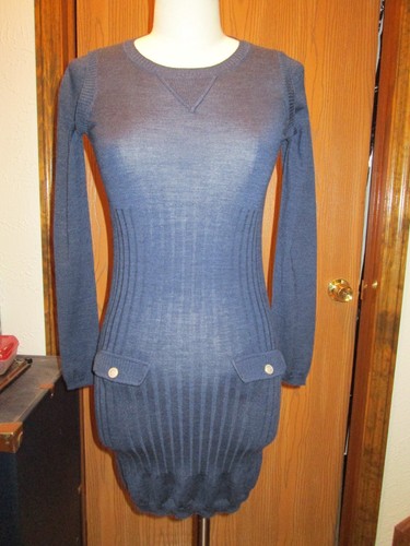 Abito elasticizzato blu Chanel taglia 36