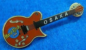 OSAKA 9th ANNIVERSARY CLOSING BROWN DARYL OATES GUITAR Hard Rock Cafe PIN SILVER - Picture 1 of 1