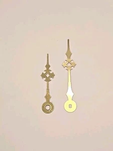 New 3" Maltese Pattern Gold/Brass Clock Hands - DIY - Single Set - Picture 1 of 2