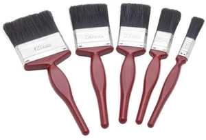 5 piece paint brush set 0.5,1,1.5,2,2.5" inch emulsion gloss brushes decorating - Picture 1 of 2
