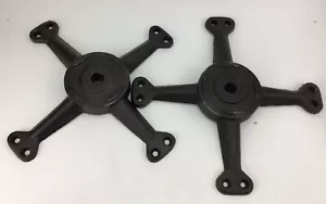 QTY 2 TS1300 REPLACEMENT CAST IRON SPIDER CHAIR TABLE BASE BLACK FREE SHIPPING - Picture 1 of 5