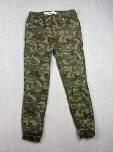 Levis Pants Youth 16 Boys Kids Green Camo Jogger Drawstring Tapered Stretch NWT - Picture 1 of 8