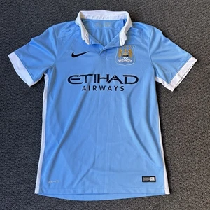 Nike Manchester City Football Jersey Size Small 2015-16 Home Kit 658886-489 - Imagen 1 de 11