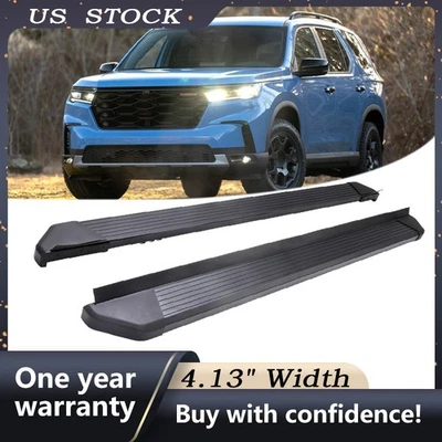 Estriberas de 600 lb peldaños laterales barras Nerf negras para Honda Pilot 2023-2025+  Foto 1 de 4