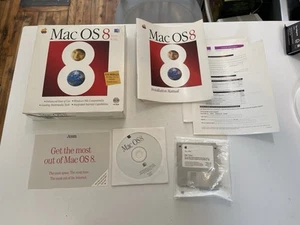 Apple Macintosh Mac OS 8 w/ Original Box, CD, and Disks - Afbeelding 1 van 6