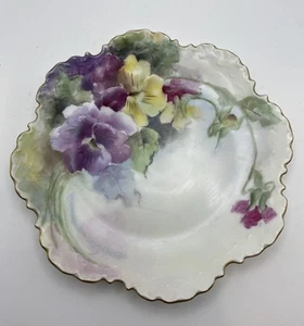 "Placa de colección Rosenthal RC Monbijou Baviera floral de 5,75"" con borde festoneado dorado, usada en excelente estado" - Imagen 1 de 5