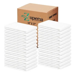 Terry Towels Pack of 60 (14" X 17" Inches) 100% Cotton Terry Barmop Towels - ... - Bild 1 von 8