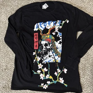 Original Gravity Shirt Graphic T-Shirt Men’s Medium Skull Helmet Roses - Picture 1 of 6