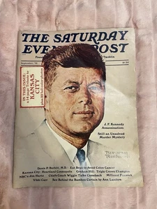 Vintage Original Saturday Evening Post Sept 1975 John F. Kennedy Norman Rockwell - Imagen 1 de 5