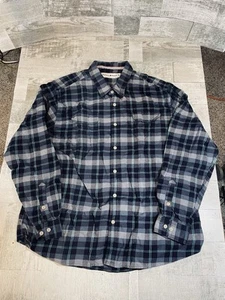 The Normal Brand Herren XL Flanell Hemd blau grau kariert Button Down TOP - Bild 1 von 7