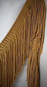 2+Y HERMOSO CABEZAL FESTONEADO FLECOS LINGOTES EUROPEOS 9" ÁMBAR CORTINA CRTN - Imagen 1 de 12