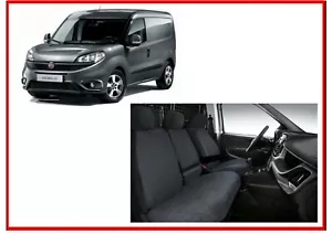 Coprisedili per Fiat Doblò Cargo dal 2015 auto trapuntate fodere robuste nero - Bild 1 von 3