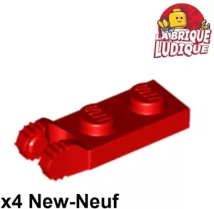 Lego 4x Charnière hinge plate locking 1x2 7 teeth rouge/red 54657 NEUF - Picture 1 of 1