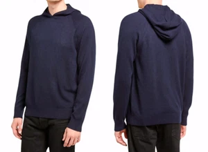 Rag Bone Peter Ultra Soft 100% Cashmere Hoodie Sweater in Navy sz XL $525 - Picture 1 of 13