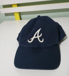 ATLANTA BRAVES NAVY BLUE HAT MVP AUTHENTIC MLB BASEBALL TEAM ADJUSTABLE - Picture 1 of 5