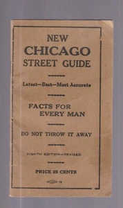 Chicago ILLINOIS 1925 STREET GUIDE Streets ADS FOR SYPHILIS STDs Quack Medicine - Picture 1 of 3