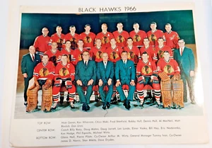 Vintage Black Hawks Hockey Team Photo 1966 - Picture 1 of 2