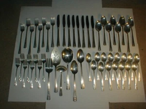 Wm Rogers IS SECTIONAL Louisiane Silver Plated Flatware Silverware Set 53pc LOT - Picture 1 of 20
