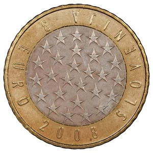 Slovénie - 3 euros 2008 - Présidence slovène de l'UE - bimétallique - KM.81 - Afbeelding 1 van 2