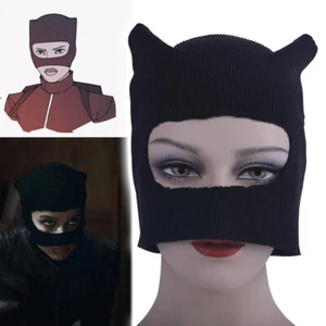 2022 The Batman Catwoman Mask Face Hood Cosplay Superhero Masquerade Props New - Picture 1 of 11