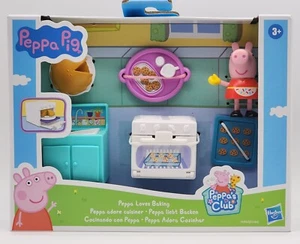 Peppa Pig Loves Baking Play Set Peppa's Club 6 Pieces Christmas Birthday Gift - Picture 1 of 8