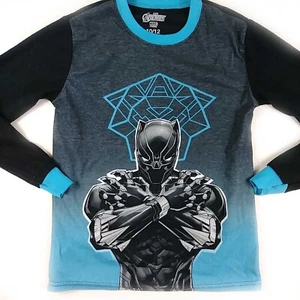 Kids Black Panther Avengers Pajama Top Size 10/12 Marvel MCU - Picture 1 of 2