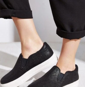 Ash Jungle Women’s Fashion Black Leather Slip On Sneakers Shoes US 9 / EU 40 - Picture 1 of 11