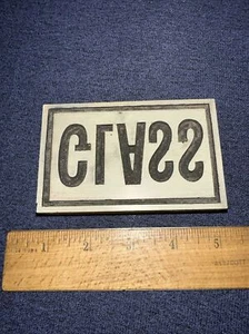 Print Block “ GLASS “ Large Font - Picture 1 of 6