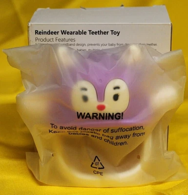 Juguete mordedor de reno portátil - púrpura - nuevo Foto 1 de 2