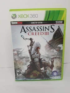Assasins Creed 3 Gamestop Edition (Xbox 360, 2008 Ubisoft) Complete-Free Ship - Picture 1 of 5