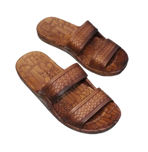 Hawaii Brown and Black Jesus Sandals for Kids Boys and Girls Jandals  - Picture 1 of 13