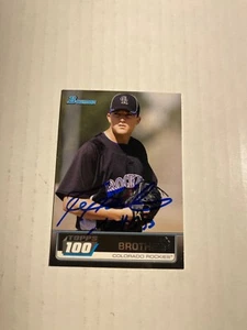 Colorado Rockies REX BROTHERS Signed Card - Picture 1 of 1