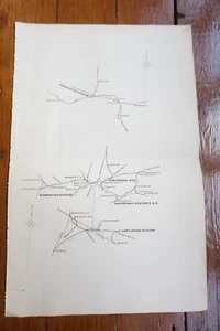 1892 North Eastern Railway Distance Diagram Plan Cross Gate Station Normanton - Picture 1 of 3