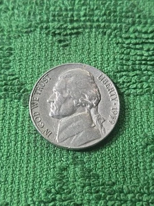 P Jefferson 1959 níquel circulado - Imagen 1 de 2