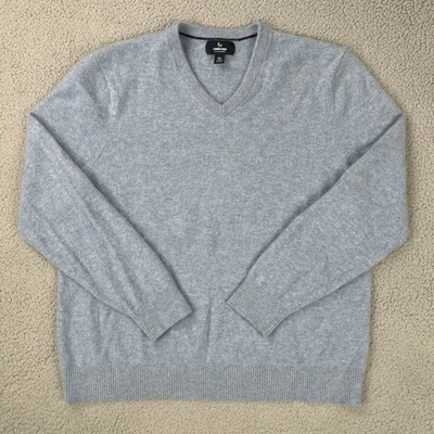 Suéter Lands End 100 % cachemir para hombre XL 46-48 azul cuello en V suéter suave atemporal Foto 1 de 4