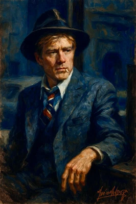 Print Canvas  Mario Mendoza Robert Redford Actor and Film Director Art - Image 1 of 4