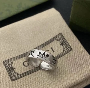 GG Silver tone  Ring size 7 with Gucci box - Picture 1 of 3