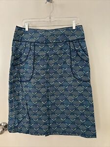 karma East Blue Pattern Skirt Size Large 12-14