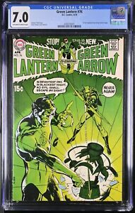 Green Lantern #76 CGC FN/VF 7.0 Green Arrow!! Neal Adams Cover!! DC Comics 1970
