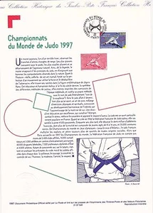 Document Philatélique 1er Jour : 40 1997 - Championnats de Judo - Imagen 1 de 1