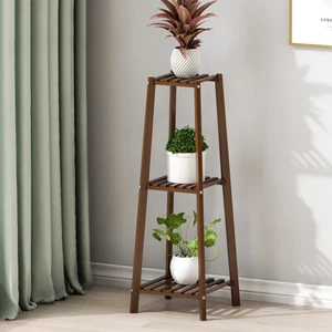 Multi Tier Bamboo Tall Plant Stand Pot Holder Corner Table Flower Display Shelf - Picture 1 of 18