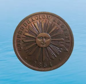 ARGENTINA 4 CENTAVOS 1854 KM 25 #3112# - Foto 1 di 2