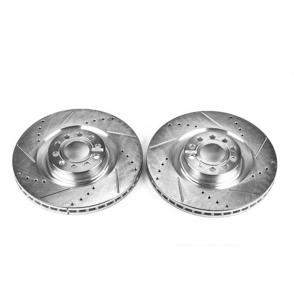 Juego de rotor de freno de disco PowerStop - Se adapta a Volkswagen CC 2009-2011, Volkswagen Golf R Foto 1 de 4