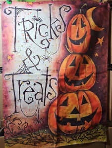 Trick Or Treat Outdoor Flag Halloween Flag 29 X 38 Yard Flag Banner