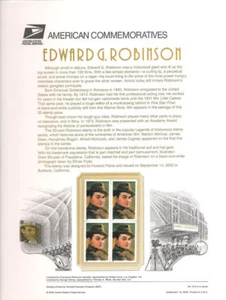 #610 33c Edward G. Robinson #3446 USPS Commemorative Stamp Panel - Bild 1 von 1